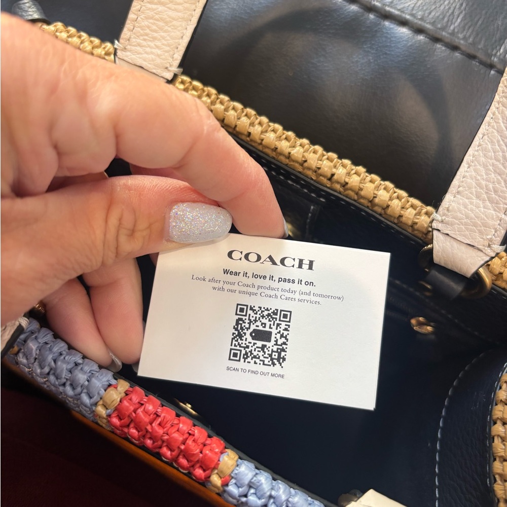 Coach Dempsey Straw tote brand new - Picture 6 of 7